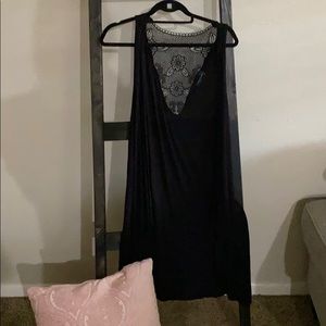 Black sleeveless cover up
